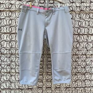 Under Armour gray softball pants LARGE
